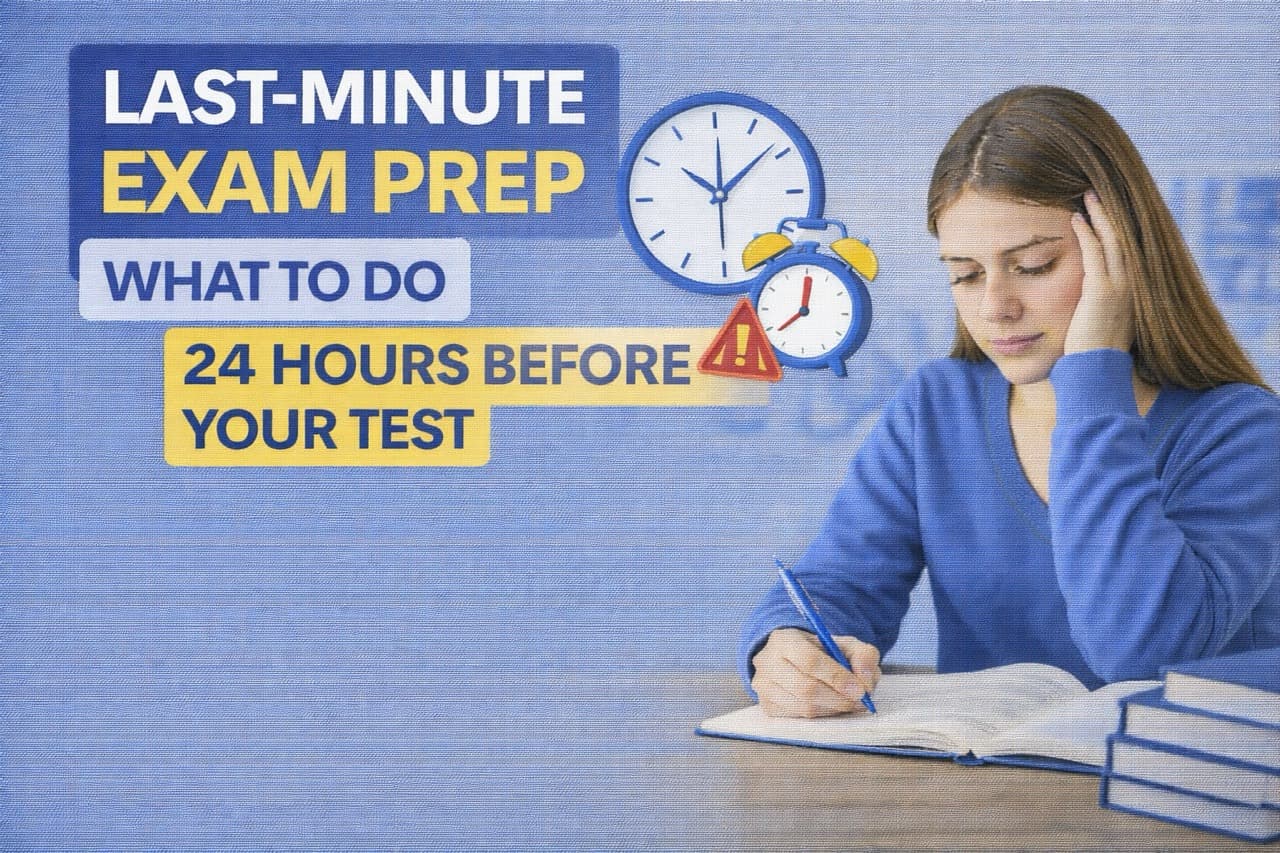 Last-Minute Exam Prep Guide - What to do 24 hours before your test