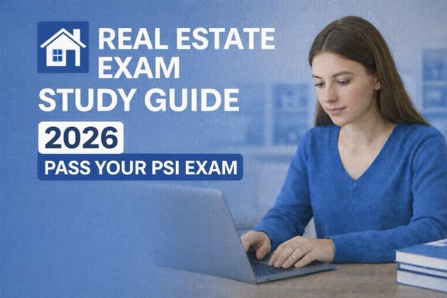 Real Estate Exam Study Guide 2026 - Pass Your PSI Exam on the First Attempt