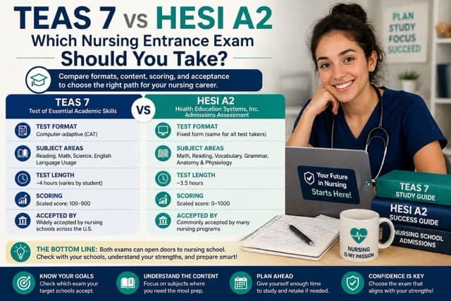 TEAS vs HESI nursing entrance exam comparison guide
